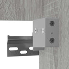 Badschrank mit Spiegel Grau Sonoma Holzwerkstoff