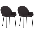 Esszimmerstühle 2 Stk. Schwarz Kunstleder