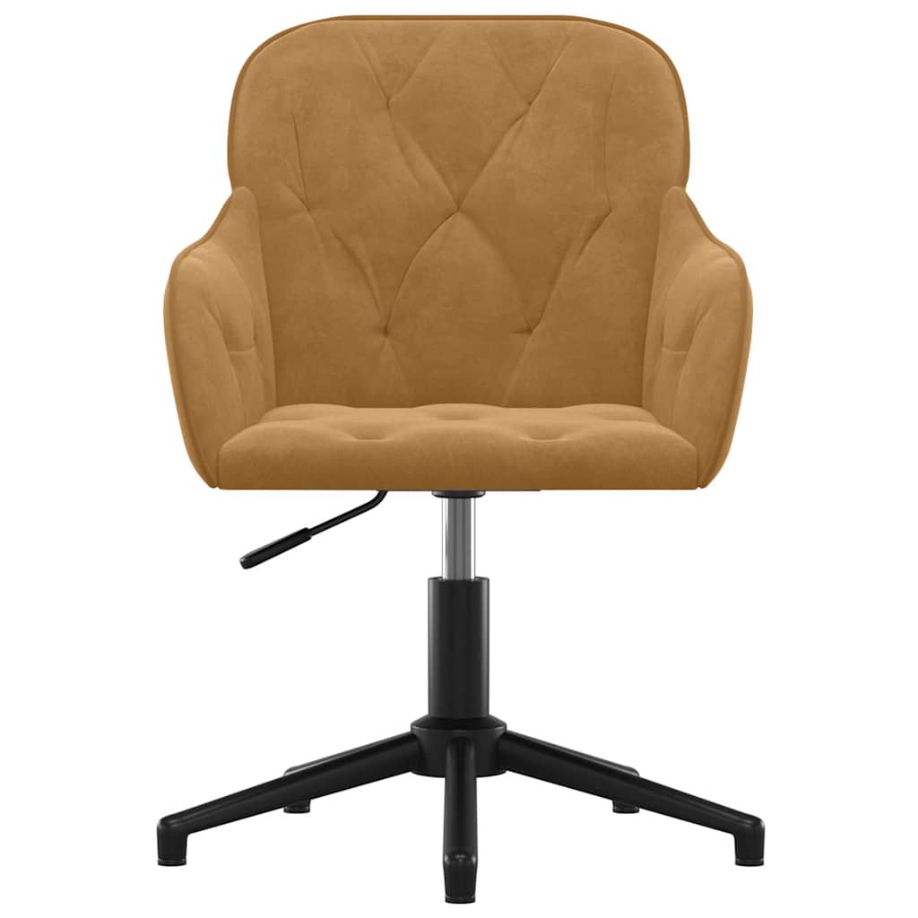 Bürostuhl Drehbar Braun Samt