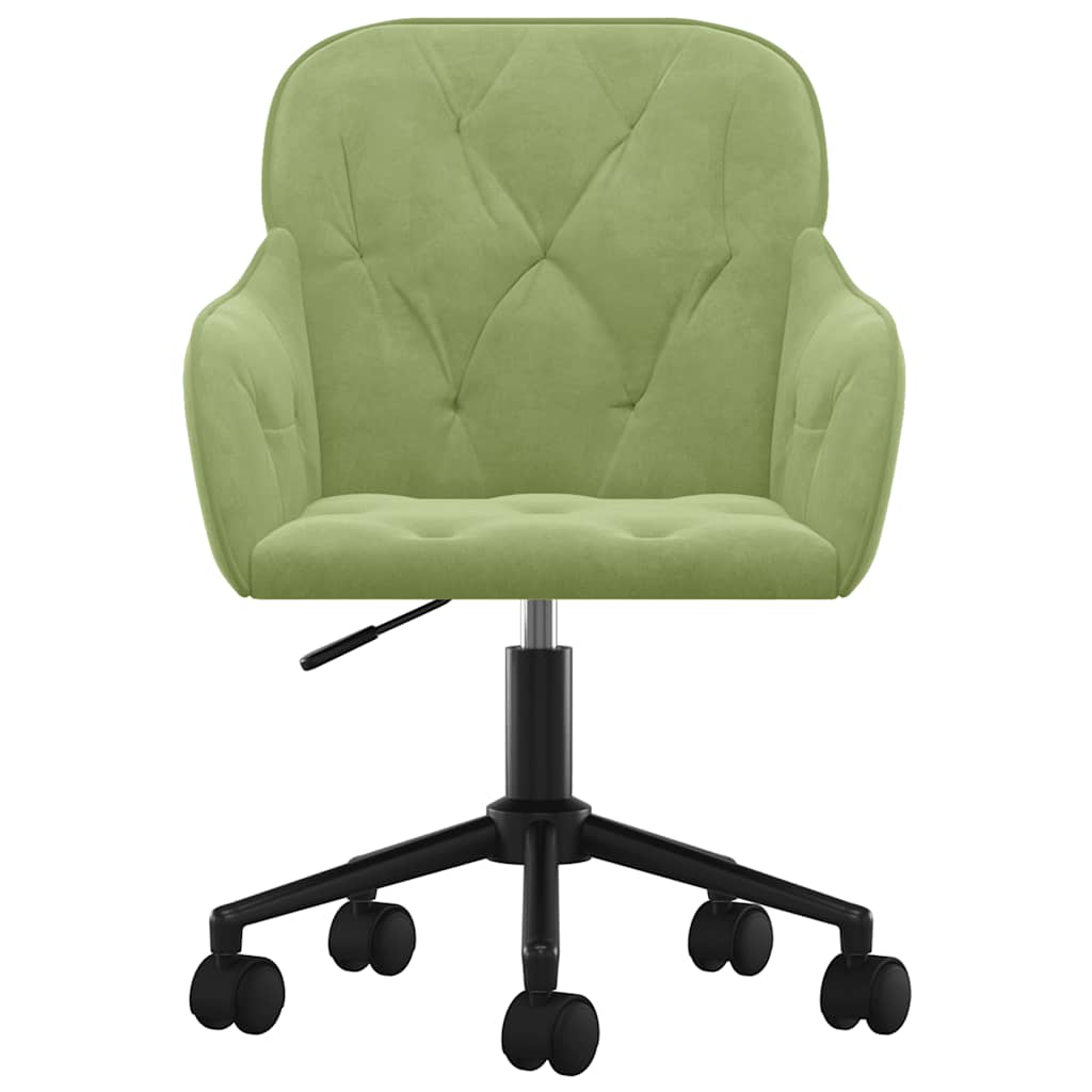 Bürostuhl Drehbar Hellgrün Samt