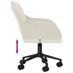Bürostuhl Drehbar Creme Samt