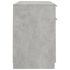 Schreibtisch mit Beistellschrank Betongrau Holzwerkstoff
