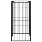 4-tlg. Hundelaufstall Schwarz 50x100cm Stahl Pulverbeschichtung