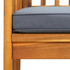 Garten-Esszimmerstühle 6 Stück mit Kissen Massivholz Akazie