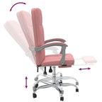 Bürostuhl mit Liegefunktion Rosa Kunstleder