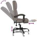 Bürostuhl mit Massagefunktion Taupe Stoff