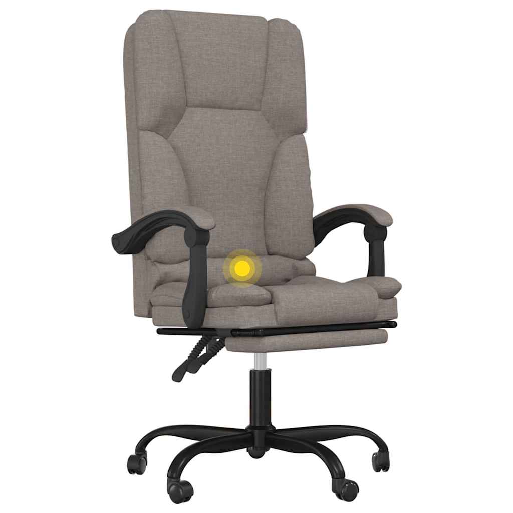 Bürostuhl mit Massagefunktion Taupe Stoff