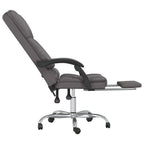 Bürostuhl mit Massagefunktion Grau Kunstleder