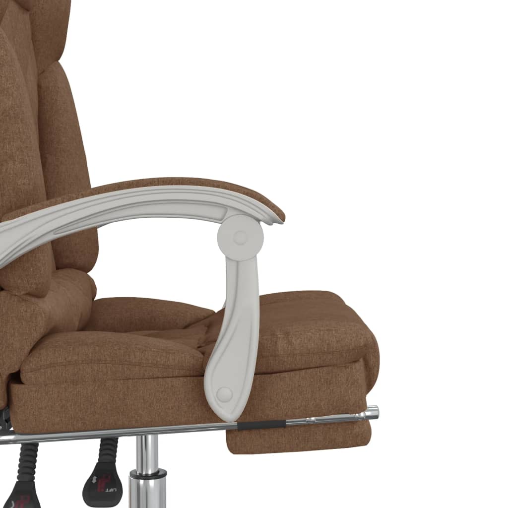 Bürostuhl mit Massagefunktion Braun Stoff