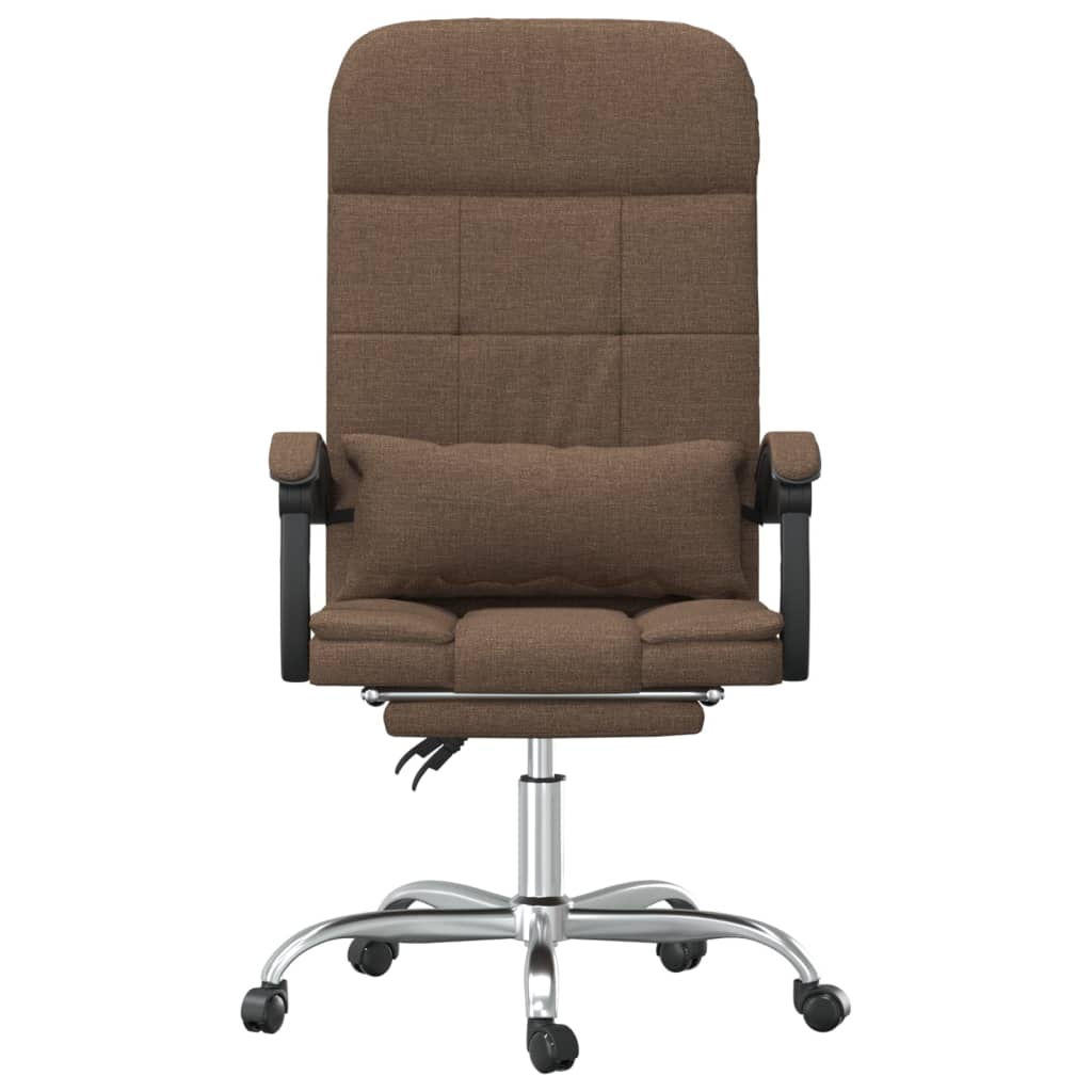 Bürostuhl mit Massagefunktion Braun Stoff