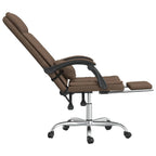 Bürostuhl mit Massagefunktion Braun Stoff