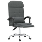 Bürostuhl mit Massagefunktion Dunkelgrau Stoff