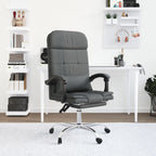 Bürostuhl mit Massagefunktion Dunkelgrau Stoff
