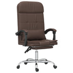 Bürostuhl mit Massagefunktion Braun Kunstleder