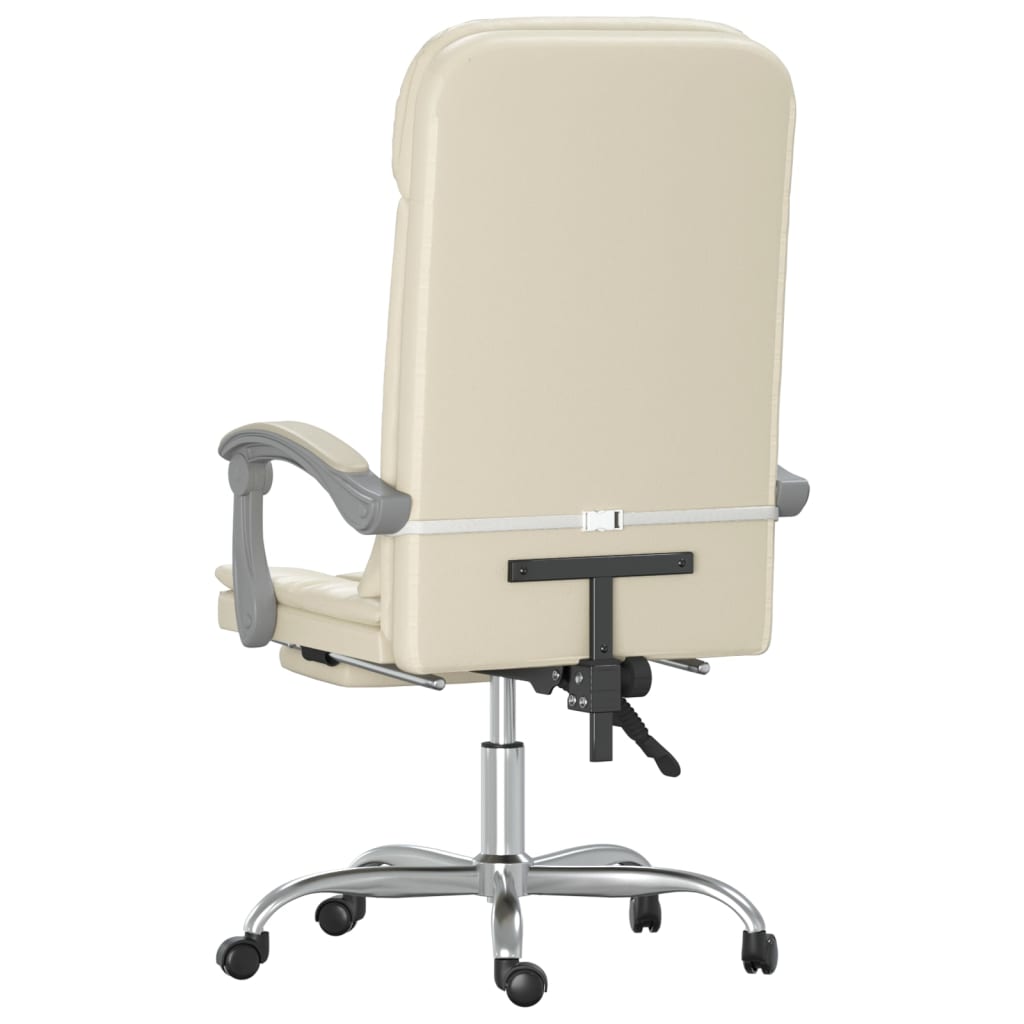 Bürostuhl mit Massagefunktion Creme Kunstleder