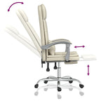 Bürostuhl mit Massagefunktion Creme Kunstleder