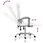 Bürostuhl mit Massagefunktion Weiß Kunstleder