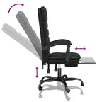 Bürostuhl mit Massagefunktion Schwarz Kunstleder