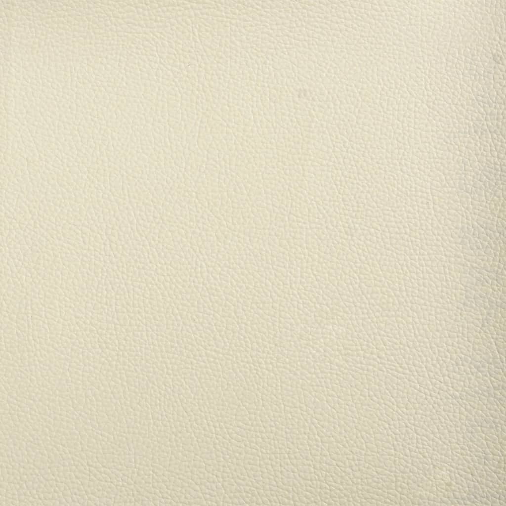 Bürostuhl mit Liegefunktion Creme Kunstleder
