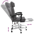 Bürostuhl mit Massagefunktion Grau Kunstleder