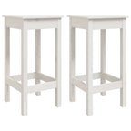 Barstühle 2 Stk. Weiß 40x40x78 cm Massivholz Kiefer