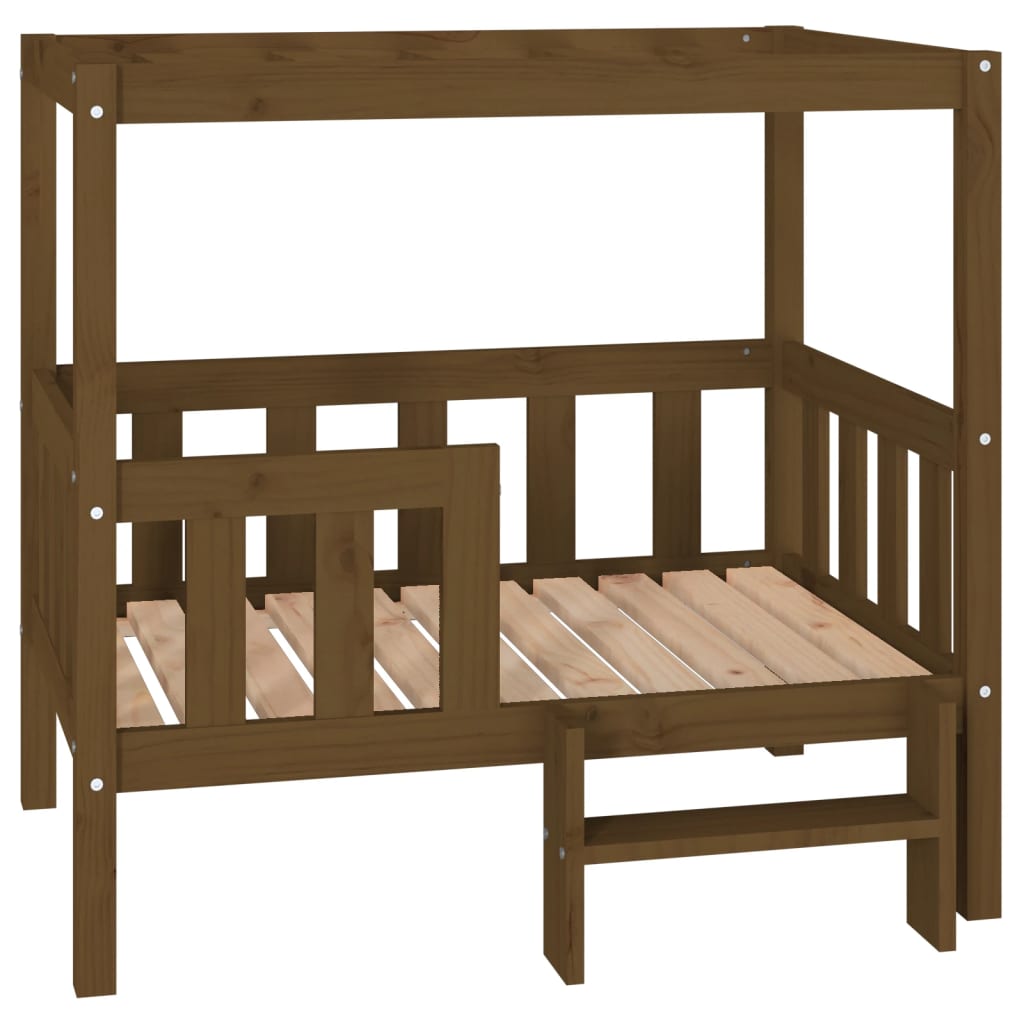 Hundebett Honigbraun 95,5x73,5x90 cm Massivholz Kiefer