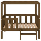 Hundebett Honigbraun 95,5x73,5x90 cm Massivholz Kiefer