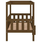 Hundebett Honigbraun 95,5x73,5x90 cm Massivholz Kiefer