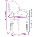 Esszimmerstuhl Dunkelgrau 54x56x96,5 cm Stoff