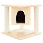 Kratzbaum mit Sisal-Kratzsäulen Creme 37 cm