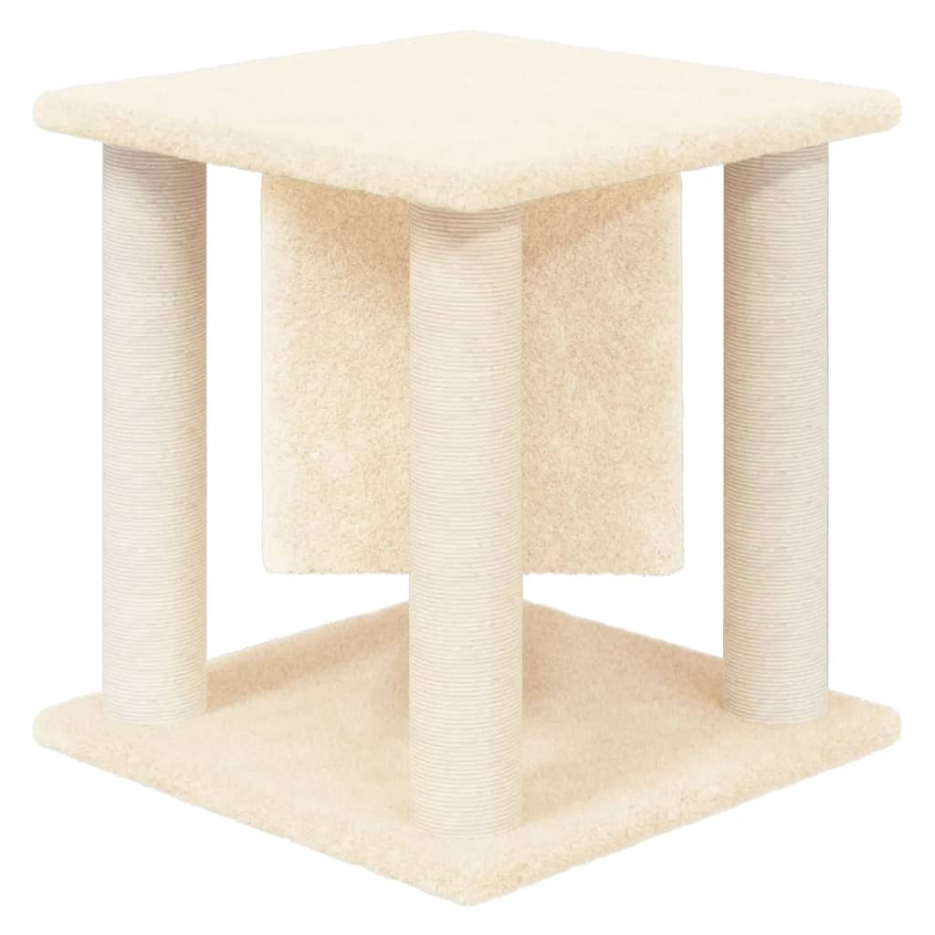 Kratzbaum mit Sisal-Kratzsäulen Creme 37 cm