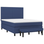 Boxspringbett mit Matratze Blau 140x190 cm Stoff