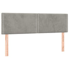 Boxspringbett mit Matratze & LED Hellgrau 140x200 cm Samt