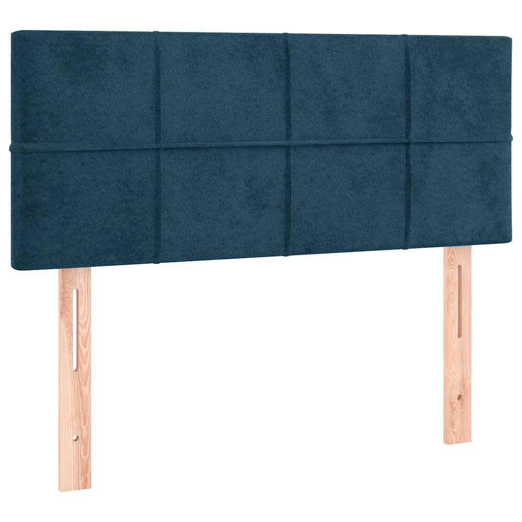 Boxspringbett mit Matratze & LED Dunkelblau 120x200 cm Samt