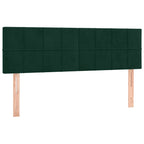 Boxspringbett mit Matratze & LED Dunkelgrün 140x190 cm Samt
