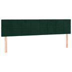 Boxspringbett mit Matratze & LED Dunkelgrün 200x200 cm Samt