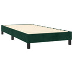 Boxspringbett mit Matratze & LED Dunkelgrün 100x200 cm Samt