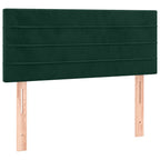 Boxspringbett mit Matratze & LED Dunkelgrün 120x200 cm Samt