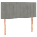 Boxspringbett mit Matratze & LED Hellgrau 100x200 cm Samt