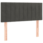 Boxspringbett mit Matratze & LED Dunkelgrau 100x200 cm Samt