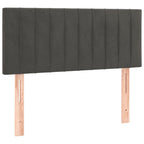 Boxspringbett mit Matratze & LED Dunkelgrau 120x200 cm Samt