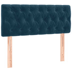 Boxspringbett mit Matratze & LED Dunkelblau 90x190 cm Samt
