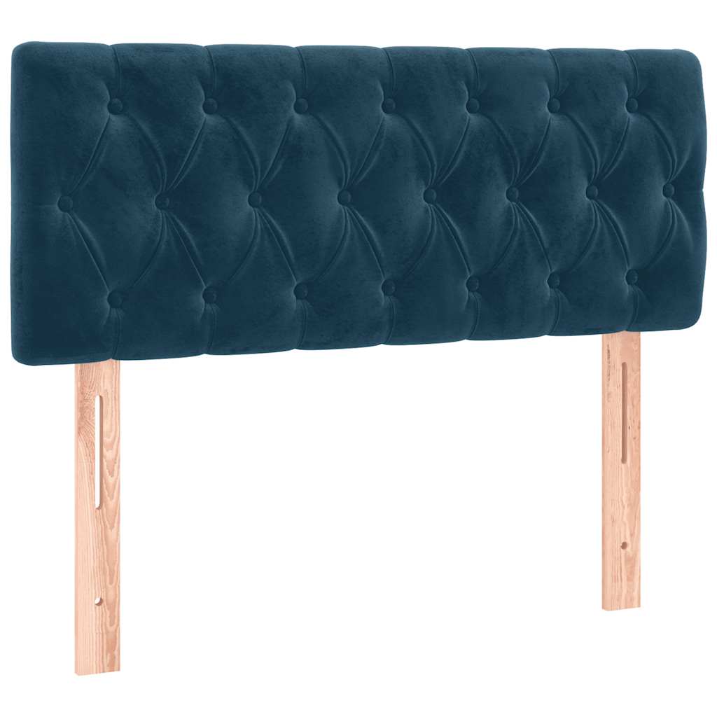 Boxspringbett mit Matratze & LED Dunkelblau 90x190 cm Samt