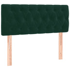 Boxspringbett mit Matratze & LED Dunkelgrün 100x200 cm Samt