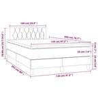 Boxspringbett mit Matratze & LED Schwarz 120x200 cm Samt