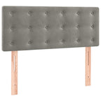 Boxspringbett mit Matratze & LED Hellgrau 80x200 cm Samt