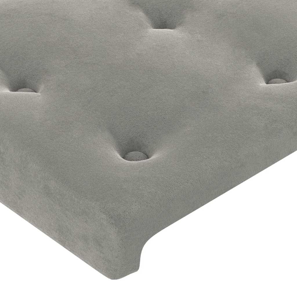 Boxspringbett mit Matratze & LED Hellgrau 80x200 cm Samt