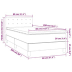 Boxspringbett mit Matratze & LED Schwarz 80x200 cm Samt