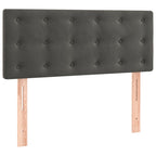 Boxspringbett mit Matratze & LED Dunkelgrau 100x200 cm Samt