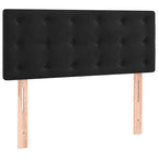 Boxspringbett mit Matratze & LED Schwarz 100x200 cm Samt